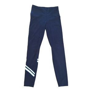 Marc New York Performance Leggings Black Yoga Active Running Leather Stripe S